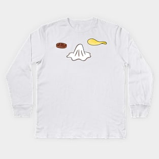 Penny, Chip, and Used Napkin Kids Long Sleeve T-Shirt